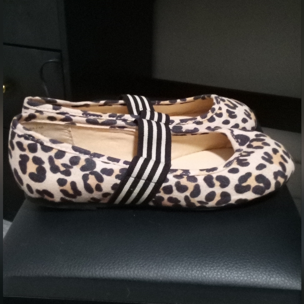 Leopard Print Kids Ballet Flats